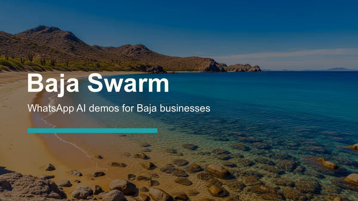 AI concierge for Baja California Sur vacation rentals by Baja Swarm